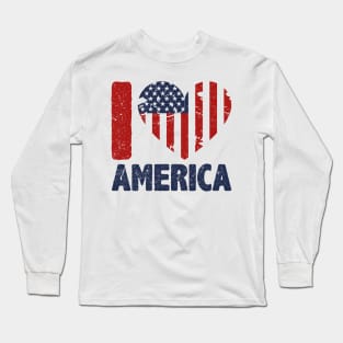 American independence day flag design Long Sleeve T-Shirt